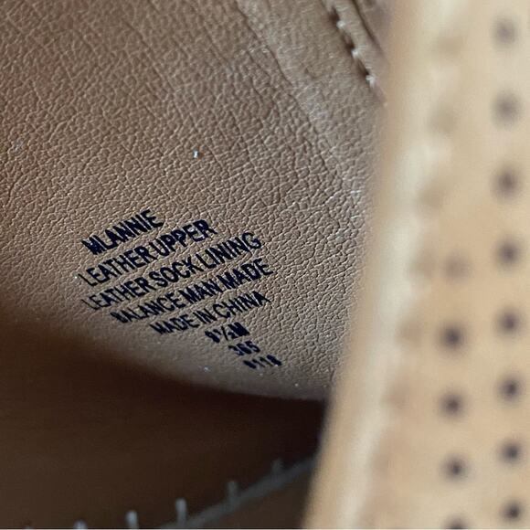 Marc Fisher Annie Perforated Wedge Platform Espadrille Cognac Brown size 9.5 - Picture 8 of 10